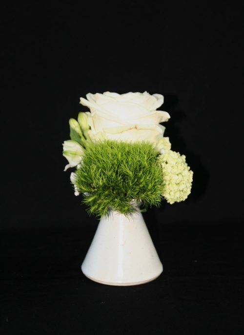 Witte Roos en groene Dianthus, Beloken Pasen 2025